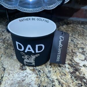 Dwell Studios soft touch DAD golf mug - Brand new double sided oversize